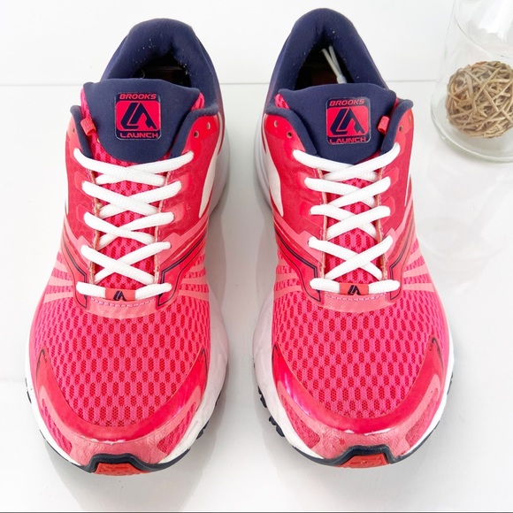 Brooks Launch 2 Running Shoe Pink Cushioned Walk - Picture 3 of 12